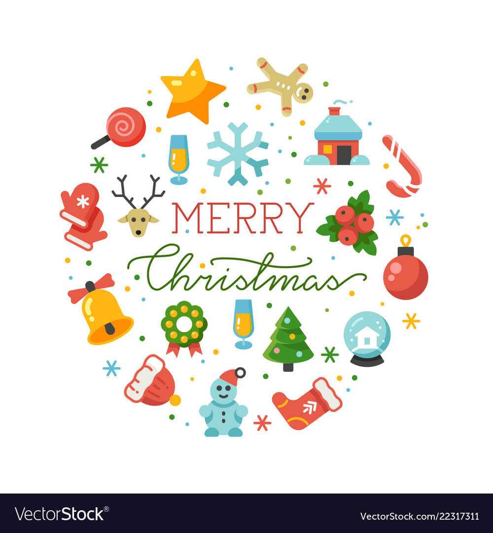 Merry Christmas Round Banner Template With Within Merry Christmas Banner Template