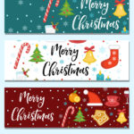 Merry Christmas Set Of Banners Template With With Regard To Merry Christmas Banner Template