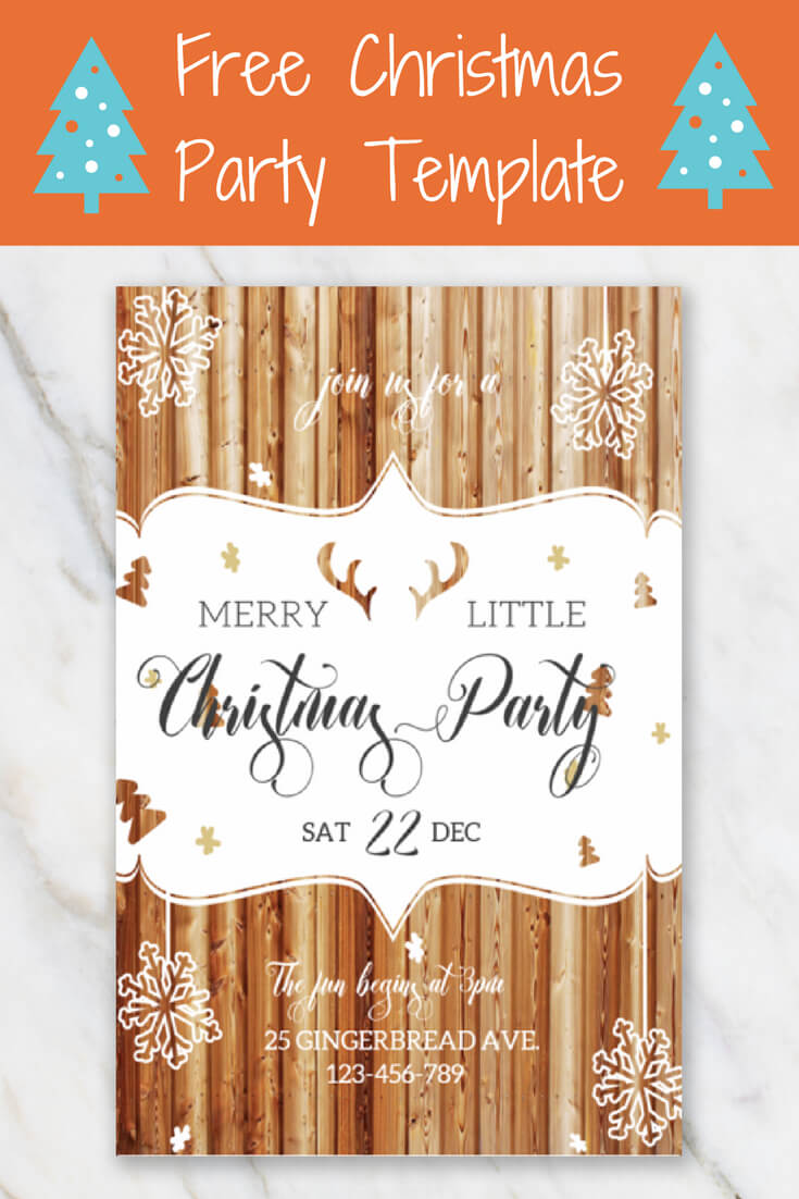 Merry Little Christmas Invitation Template | Christmas Pertaining To Free Christmas Invitation Templates For Word