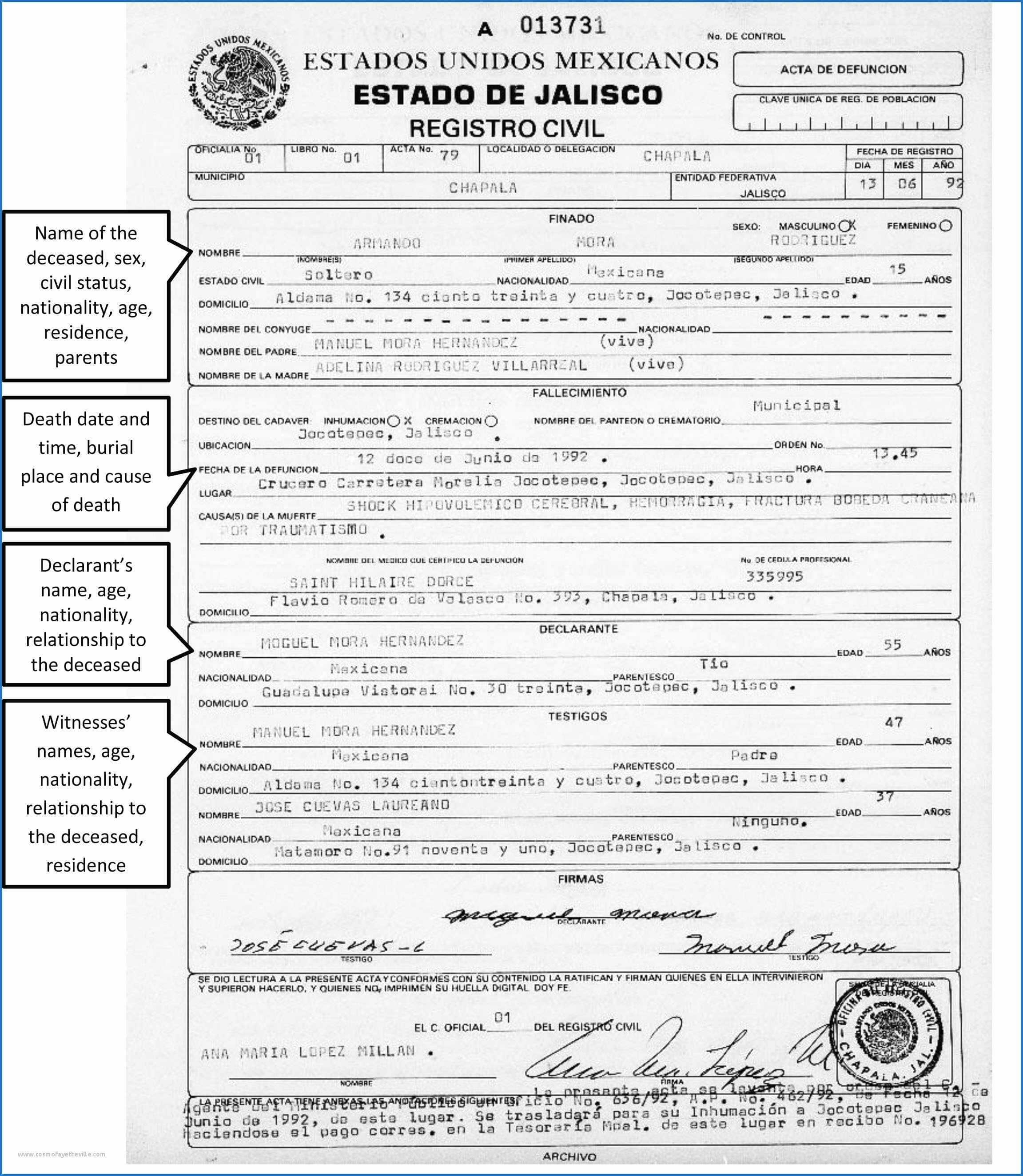 Mexican Birth Certificate Template Awe Inspiring 10 Best Of For Mexican Marriage Certificate Translation Template