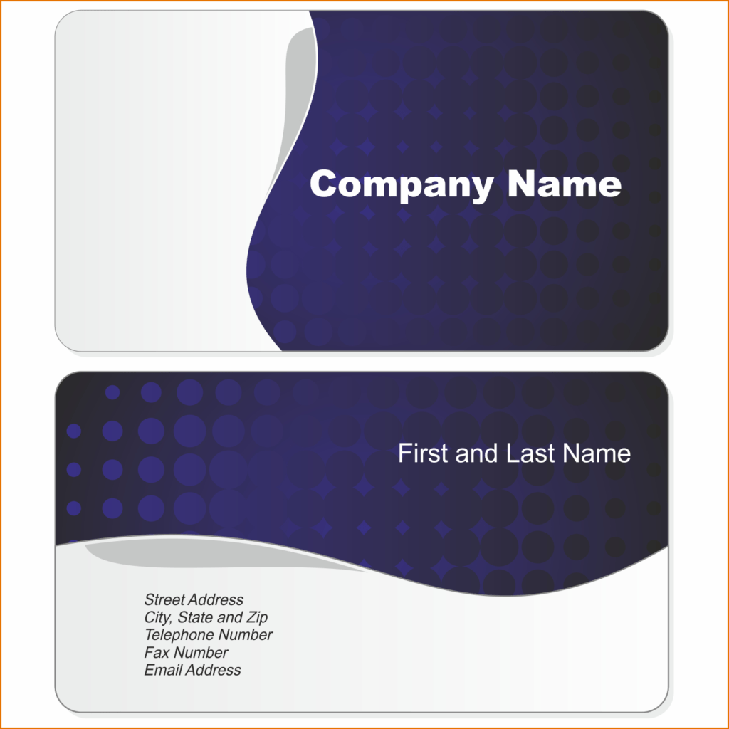 Microsoft Business Card Template Free Download Best Famous pertaining