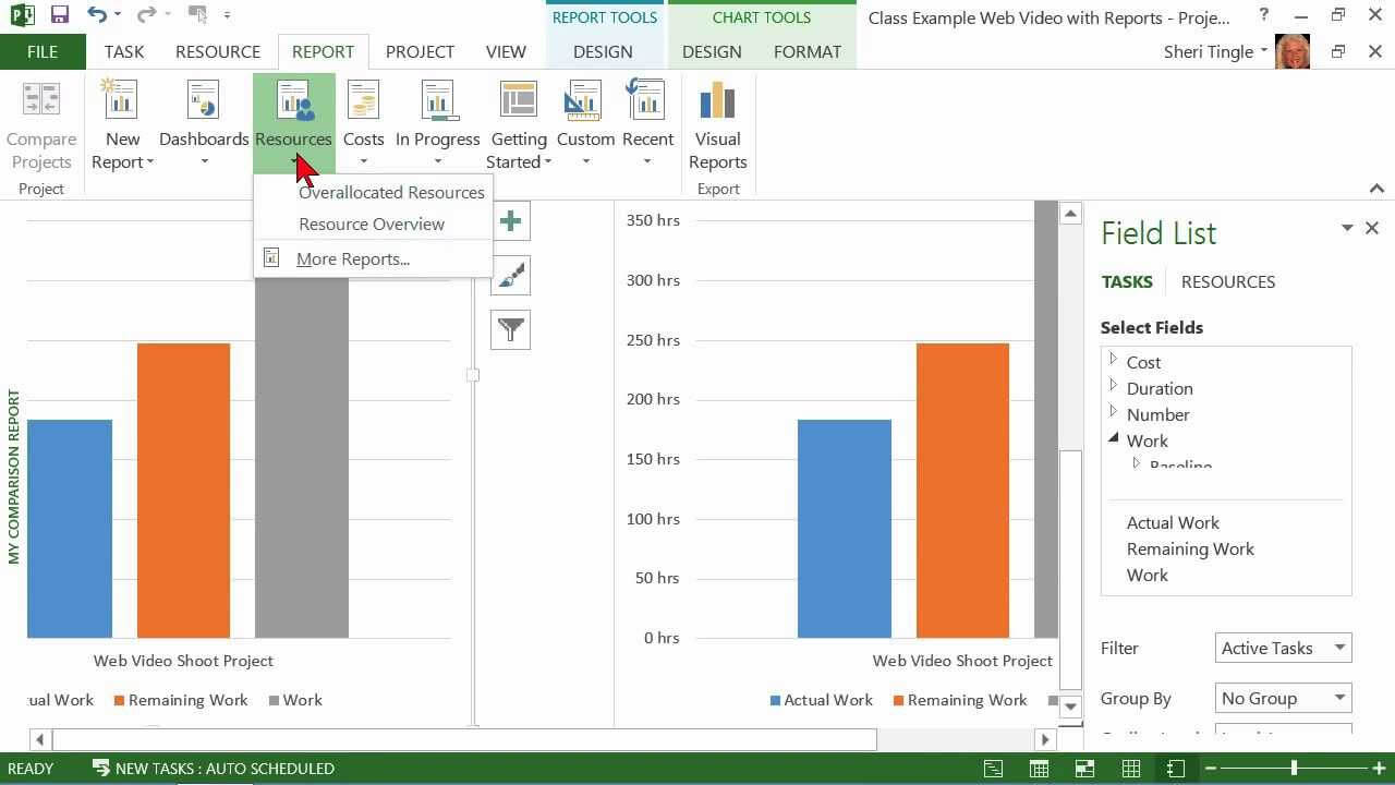 Microsoft Office Project 2013 Tutorial: Creating A Custom Report | K  Alliance In Ms Project 2013 Report Templates