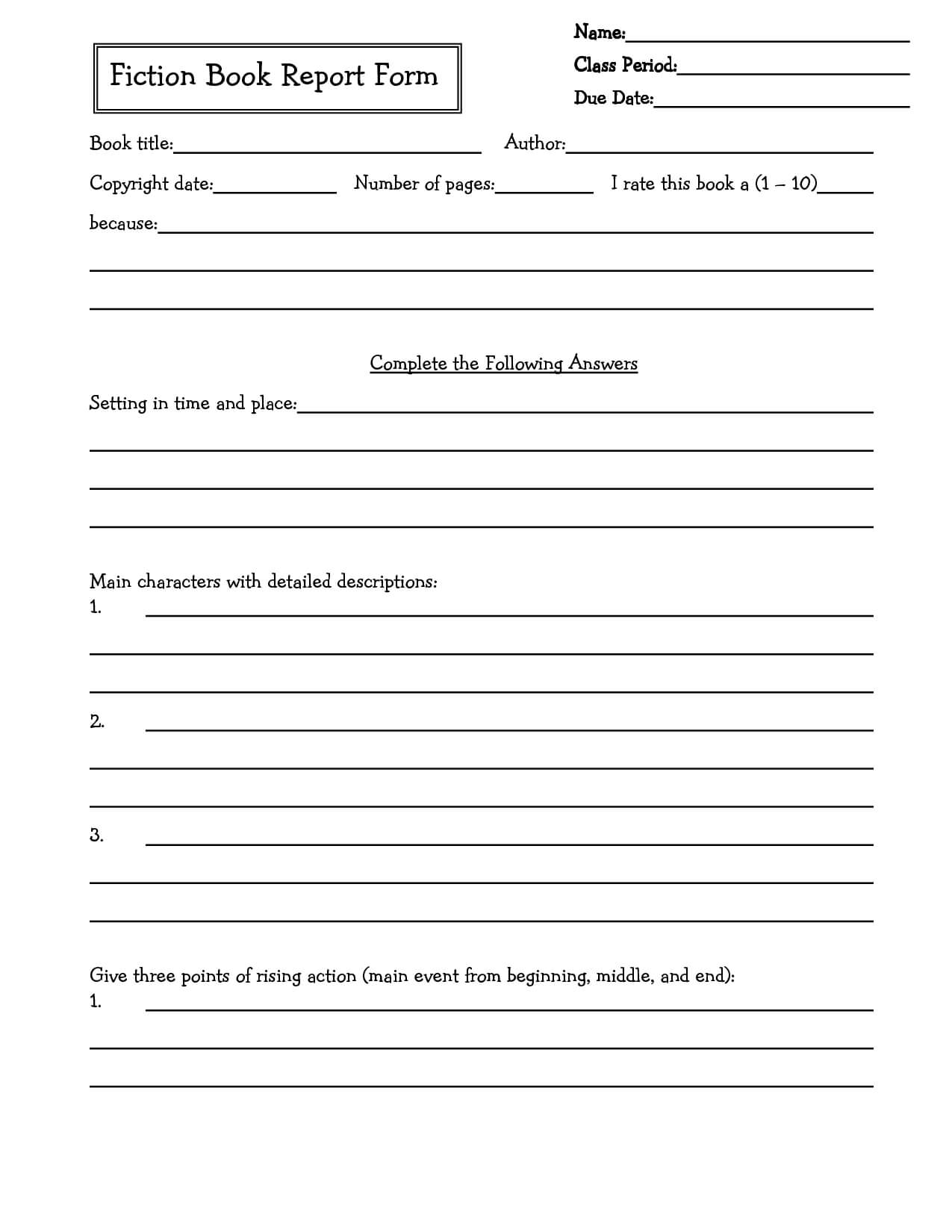 Middle School Book Report Brochure. 6Th Grade | 7Th Grade Regarding Middle School Book Report Template