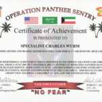 Military Certificate Of Appreciation Template – Top Image Intended For Army Certificate Of Appreciation Template