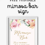 Mimosa Bar Free Watercolor Flowers Printable | Bridal Shower In Free Bridal Shower Banner Template