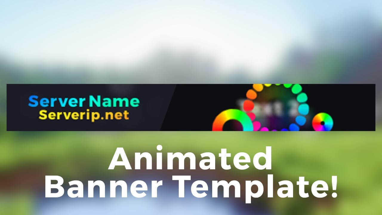 Minecraft Server Banner Template (Gif) – "colorpop" Intended For Minecraft Server Banner Template