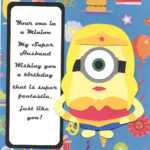 Minion Birthday Card Template A Diy Verses Envelopes With Pertaining To Minion Card Template