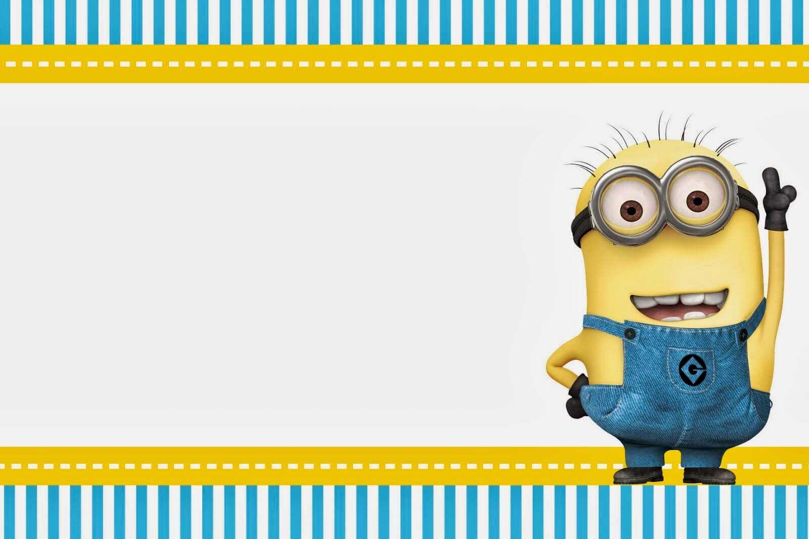 Minions Birthday Invitation Template Free Printable Within Minion Card Template