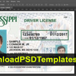 Mississippi Drivers License Template Psd Intended For French Id Card Template
