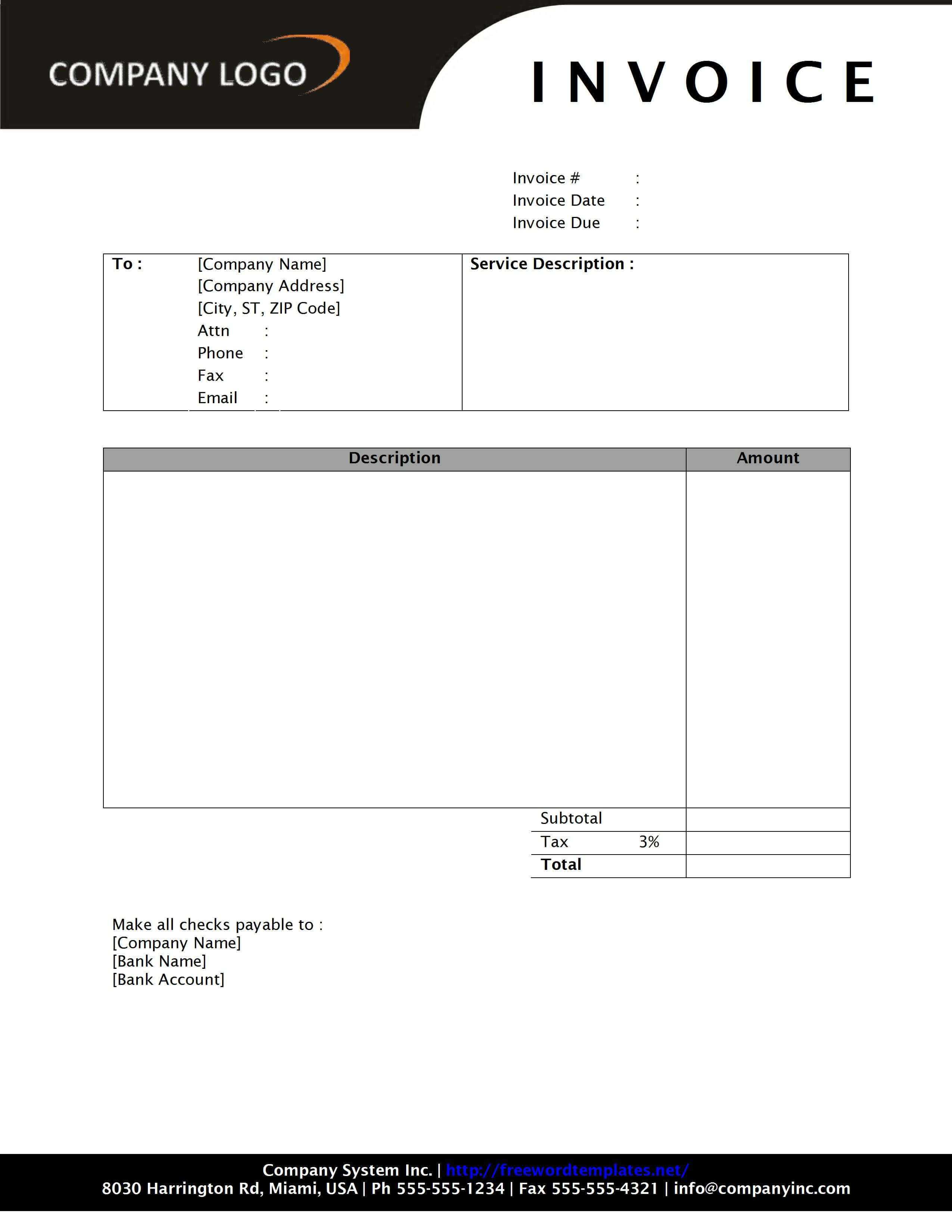 Mkl Invoice Template Word Doc - Id128881 Opendata Regarding Invoice Template Word 2010