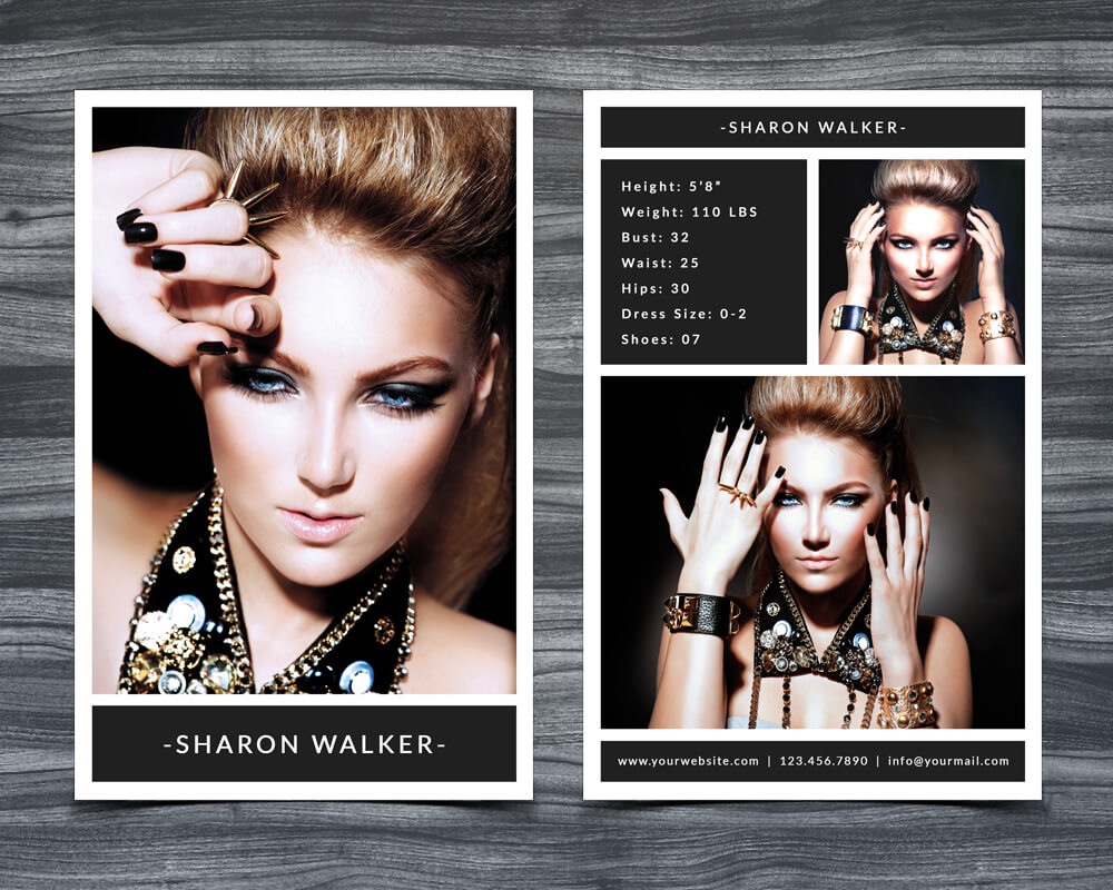 Model Comp Card Template In Free Model Comp Card Template Psd