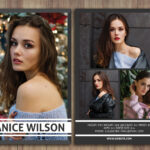 Modeling Comp Card, Comp Card Template, Photoshop Template, Instant  Download, Professional Model Comp Card, Fashion Model Comp Card Intended For Model Comp Card Template Free