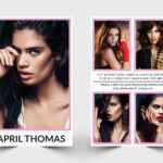 Modeling Comp Card | Model Agency Zed Card | Photoshop & Ms In Zed Card Template