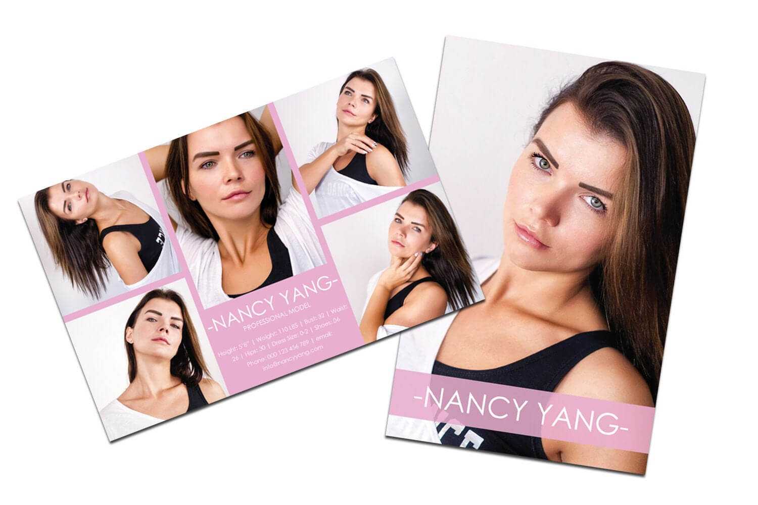 Modeling Comp Card | Model Agency Zed Card | Photoshop & Ms Word Template  |Modeling Card | Comp Card | Model Comp Card | Instant Download For Zed Card Template