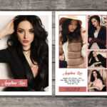 Modeling Comp Card Template | Model Agency Zed Card | Photoshop, Elements &  Ms Word Template | Instant Download | Mc 30 Intended For Zed Card Template