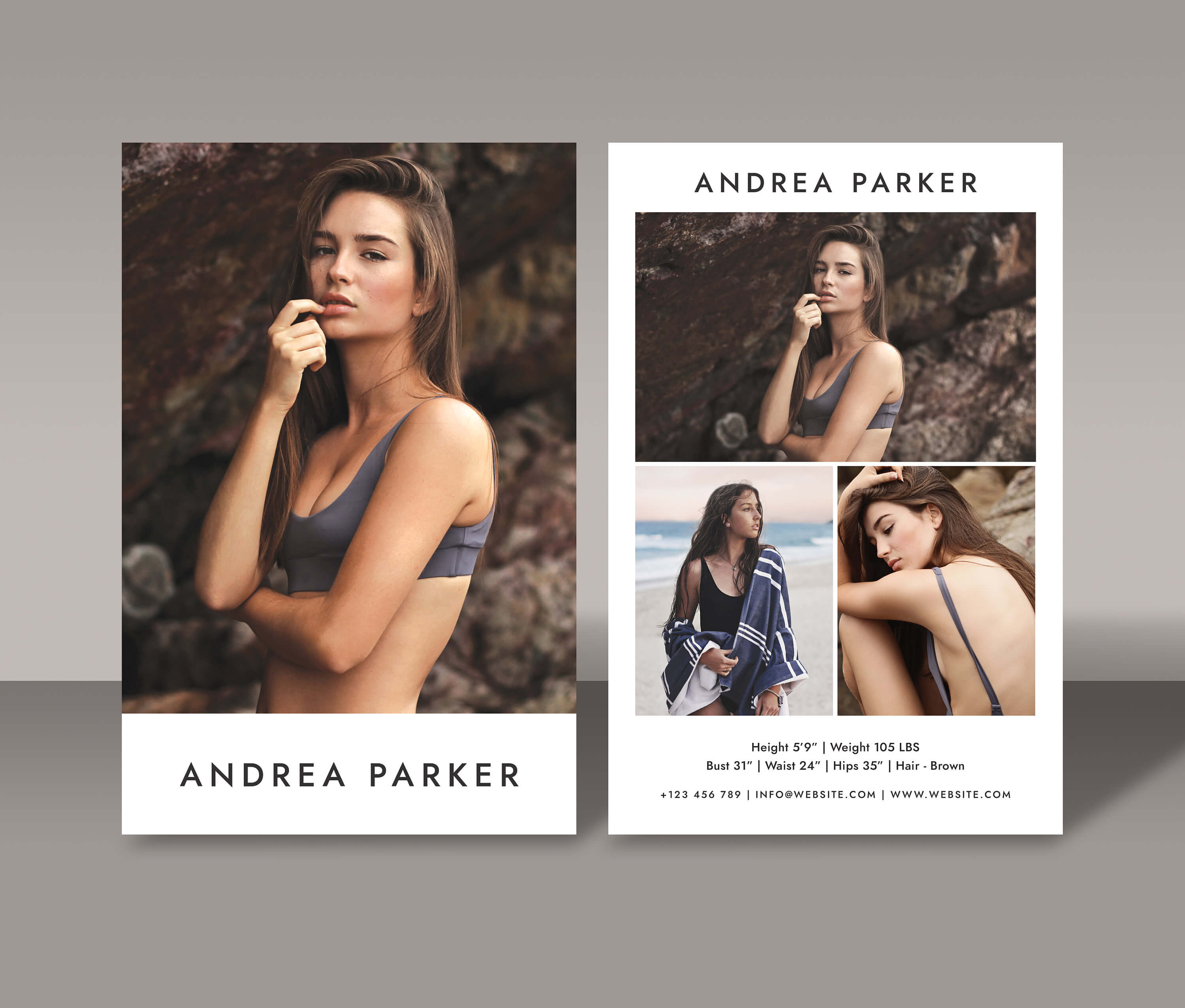 Modeling Comp Card Template, Model Comp Card Template, Fashion Model Card,  Photoshop Psd And Ms Word Templates, Fashion Model Photography Inside Comp Card Template Psd