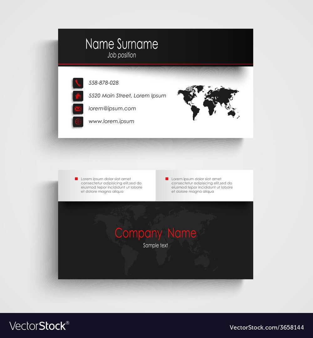 Modern Black White Business Card Template Intended For Black And White Business Cards Templates Free