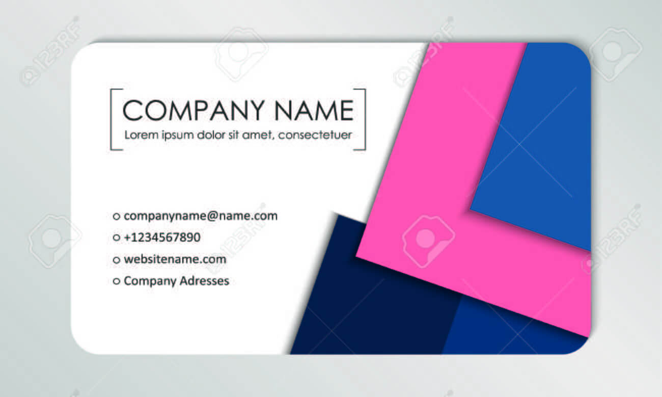 Modern Business Card Template. Business Cards With Company Logo In Buisness Card Template