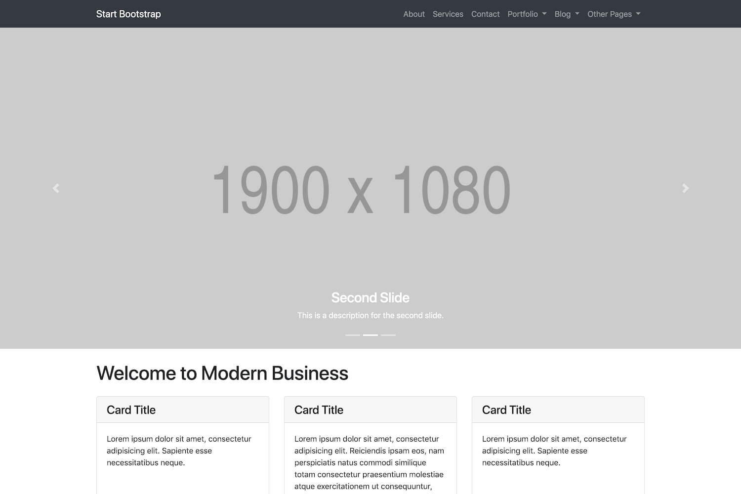 Modern Business – Full Website Template For Bootstrap 4 Pertaining To Blank Html Templates Free Download