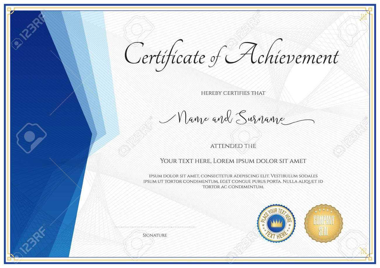 Modern Certificate Template For Achievement, Appreciation, Participation.. With Certification Of Participation Free Template