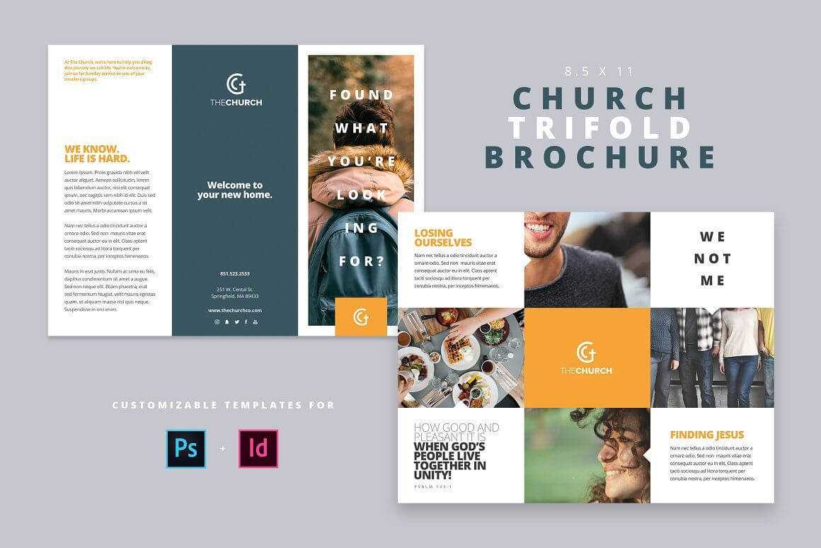 Modern Church Trifold Brochure – Brochures | Design: Graphic In Welcome Brochure Template