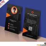 Modern Corporate Business Card Template Free Psd | Psd Print Within Psd Name Card Template