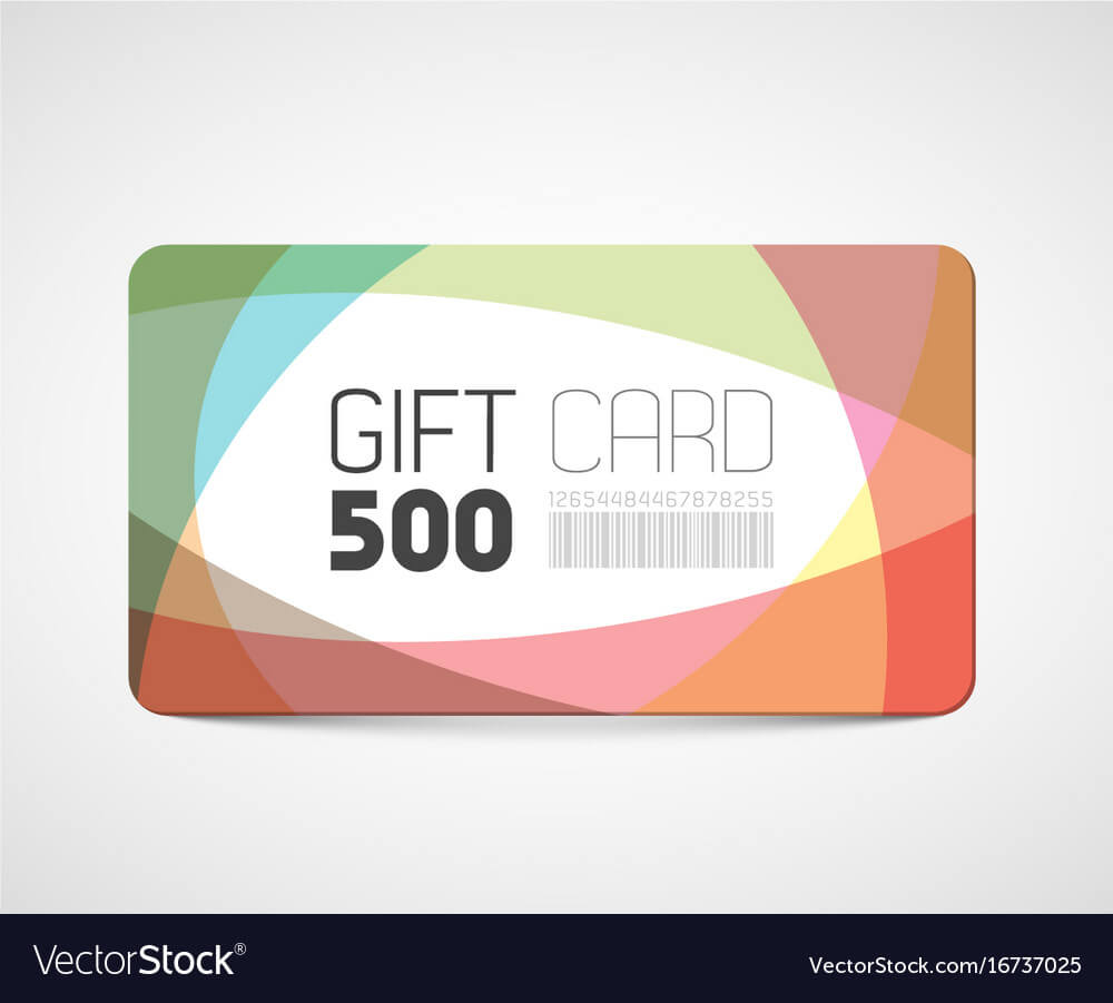 Modern Gift Card Template Vector Image On Vectorstock With Gift Card Template Illustrator