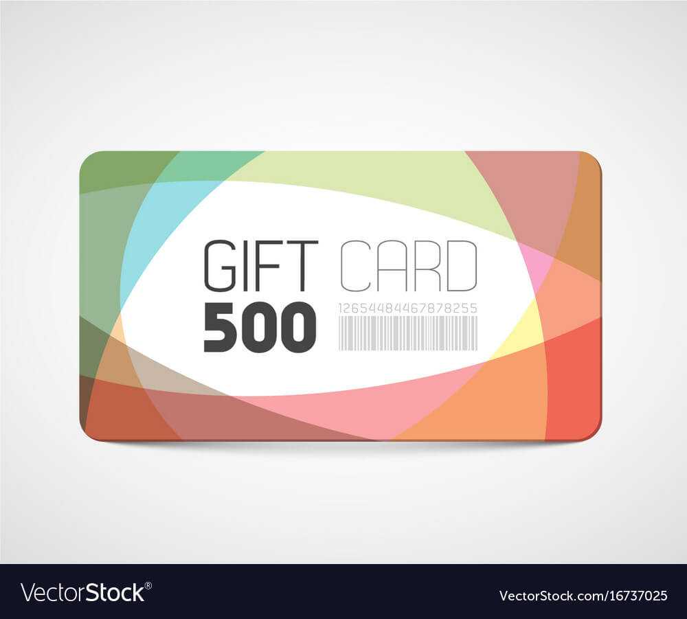 Modern Gift Card Template Vector Image On Vectorstock With Gift Card Template Illustrator