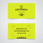 Modern Light Business Card Template For Nature Photography Studio With Photographer Id Card Template