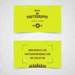 Modern Light Business Card Template For Nature Photography Studio With Photographer Id Card Template