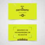 Modern Light Business Card Template For Nature Photography Studio With Photographer Id Card Template