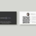 Modern Qr Code Business Card Template Pertaining To Qr Code Business Card Template