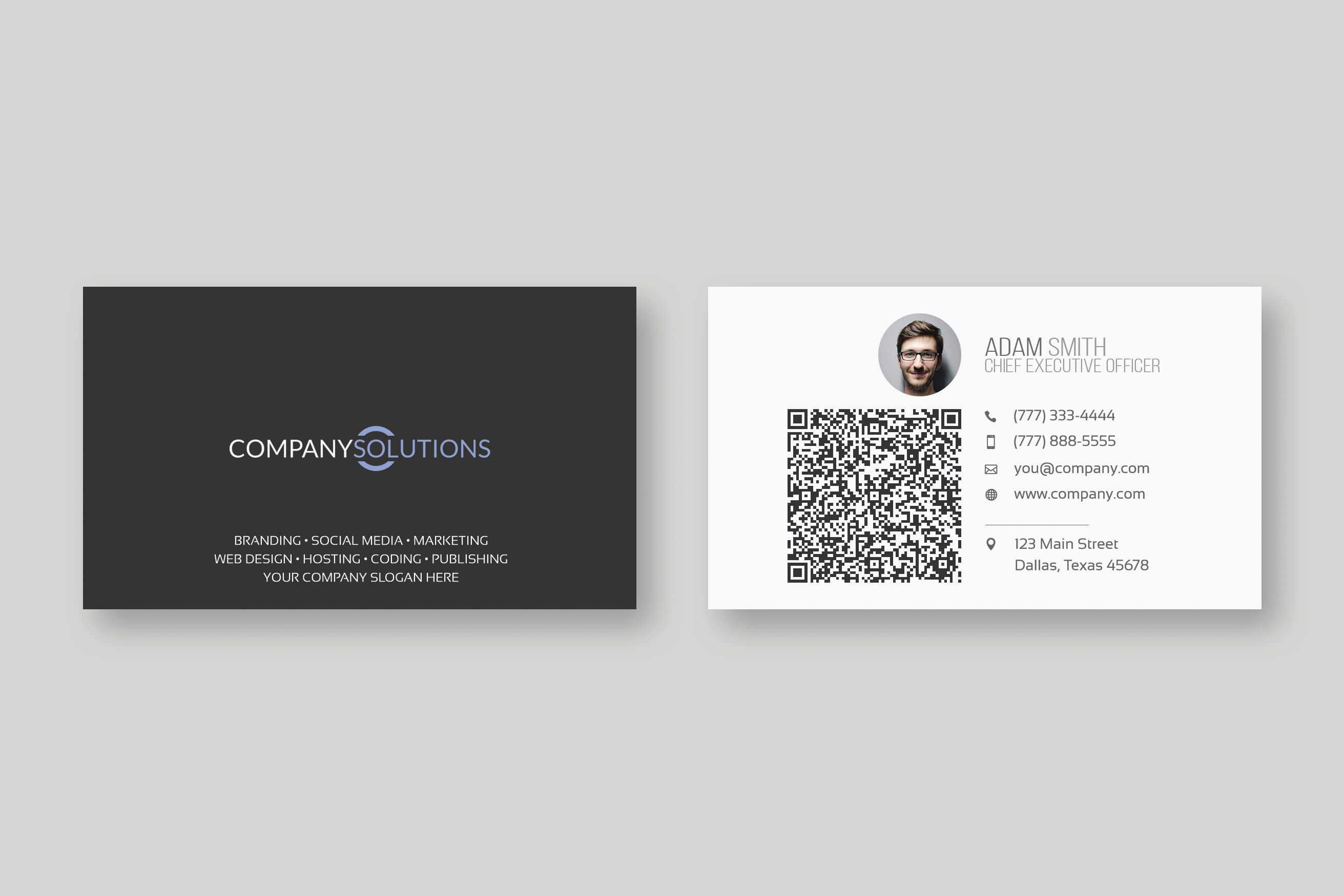 Modern Qr Code Business Card Template pertaining to Qr Code Business Card Template