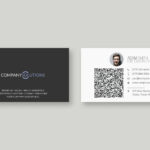 Modern Qr Code Business Card Template Throughout Company Business Cards Templates