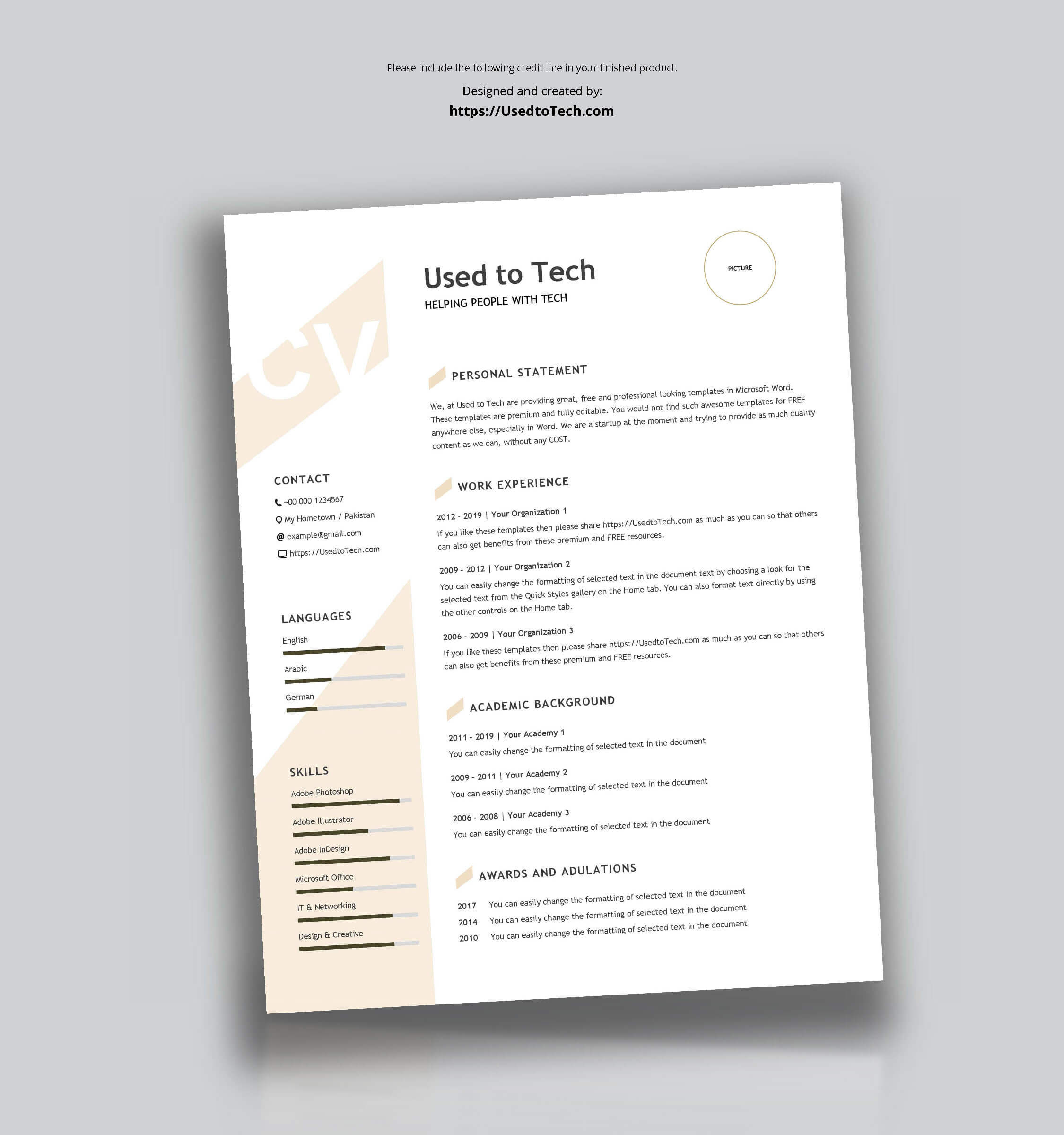 Modern Resume Template In Word Free – Used To Tech Regarding How To Find A Resume Template On Word