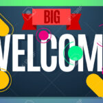 Modern Style Welcome Banner Color Design. Vector Illustration.. With Regard To Welcome Banner Template