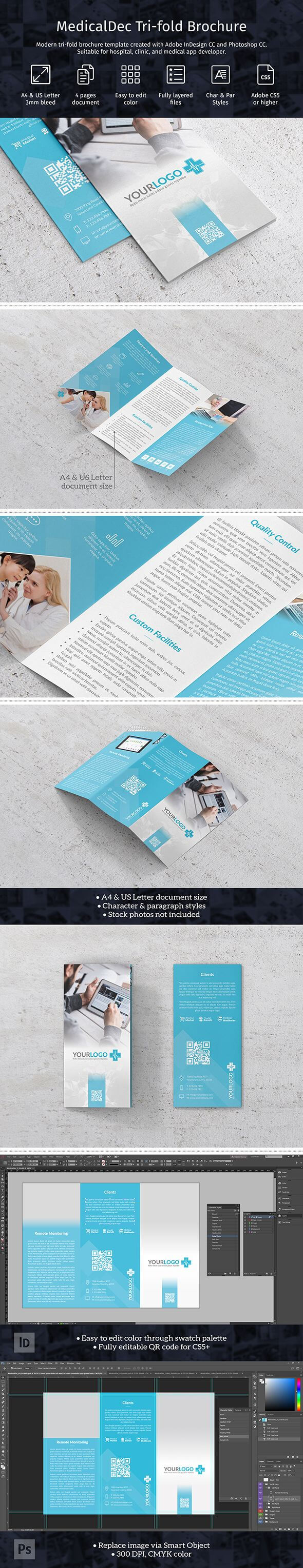 Modern Tri Fold Brochure Template In A4 And Us Letter Size With Regard To Adobe Indesign Tri Fold Brochure Template