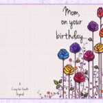 Mom Birthday Card Template | Theveliger With Regard To Mom Birthday Card Template