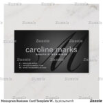 Monogram Business Card Template With Qr Code | Zazzle With Qr Code Business Card Template