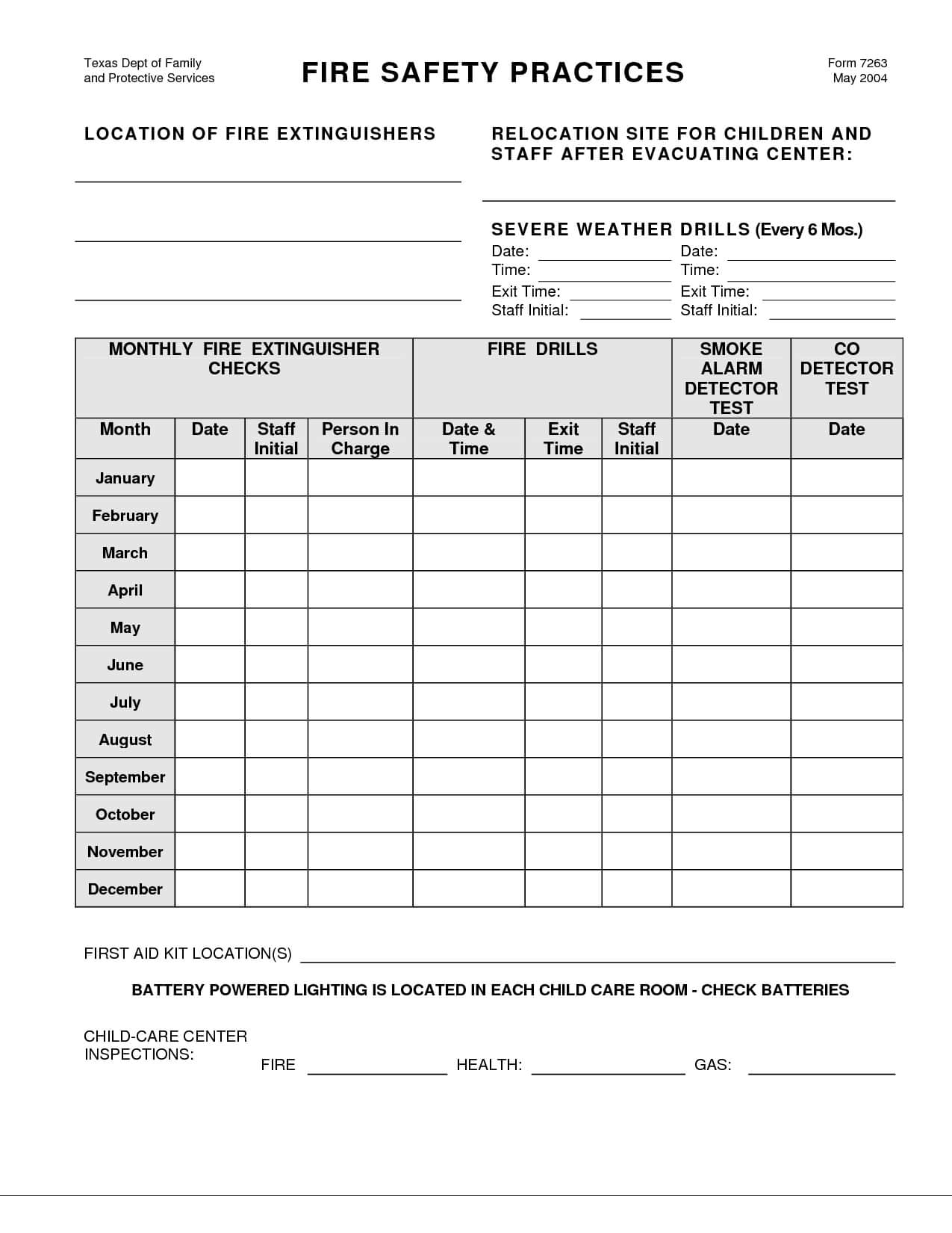 Monthly Fire Drill Form | End Of Preview. Please Join Intended For Emergency Drill Report Template