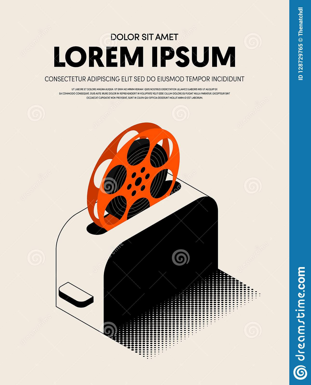 Movie And Film Festival Poster Template Design Modern Retro For Film Festival Brochure Template