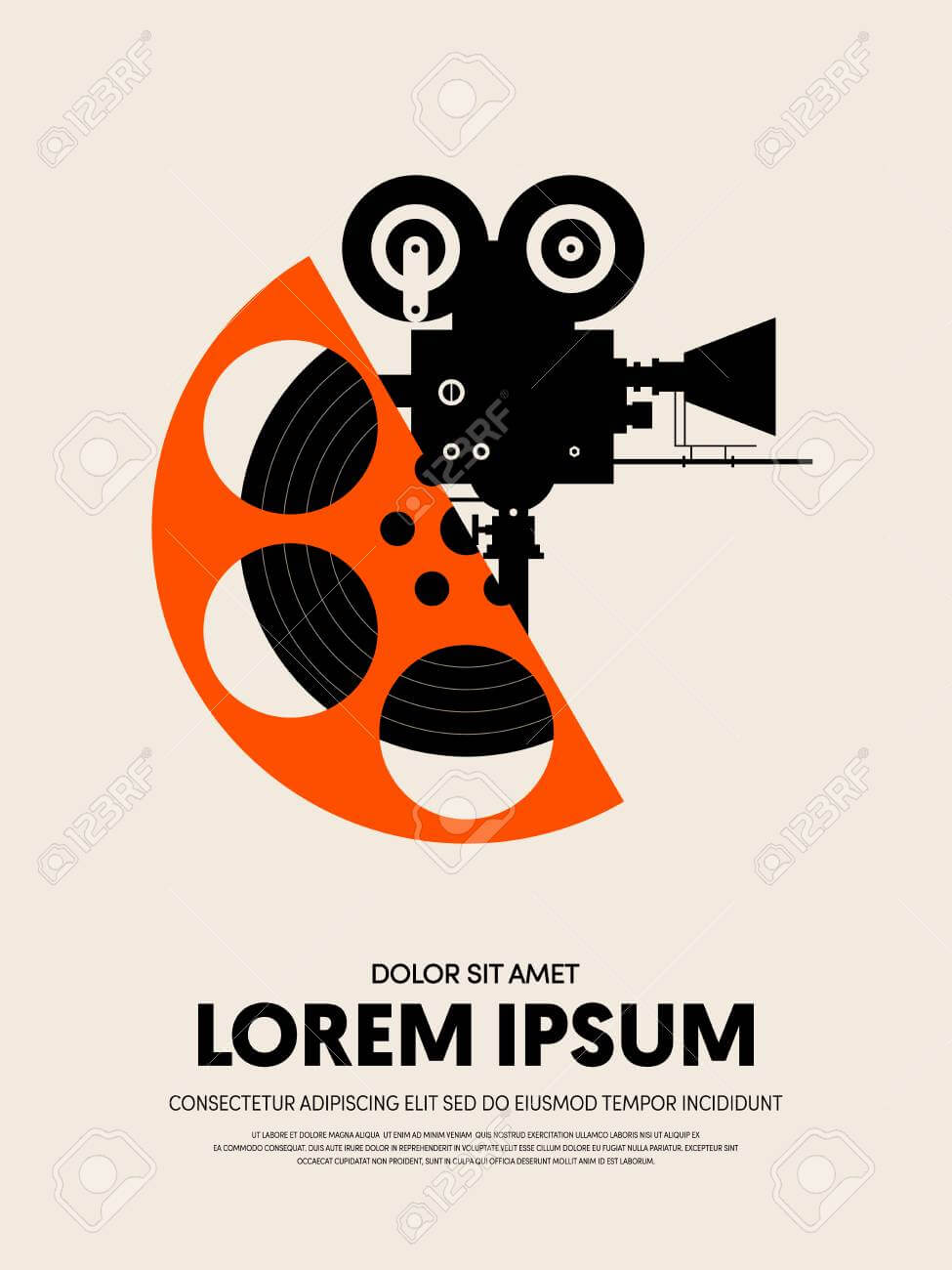 Movie And Film Festival Poster Template Design Modern Retro Vintage.. Intended For Film Festival Brochure Template
