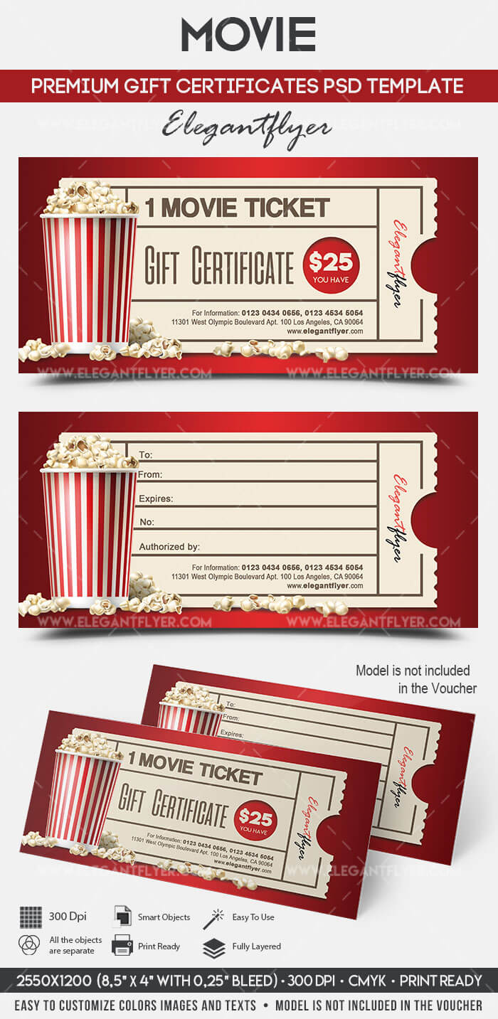 Movie Gift Certificate Psd Printable With Regard To Movie Gift Certificate Template