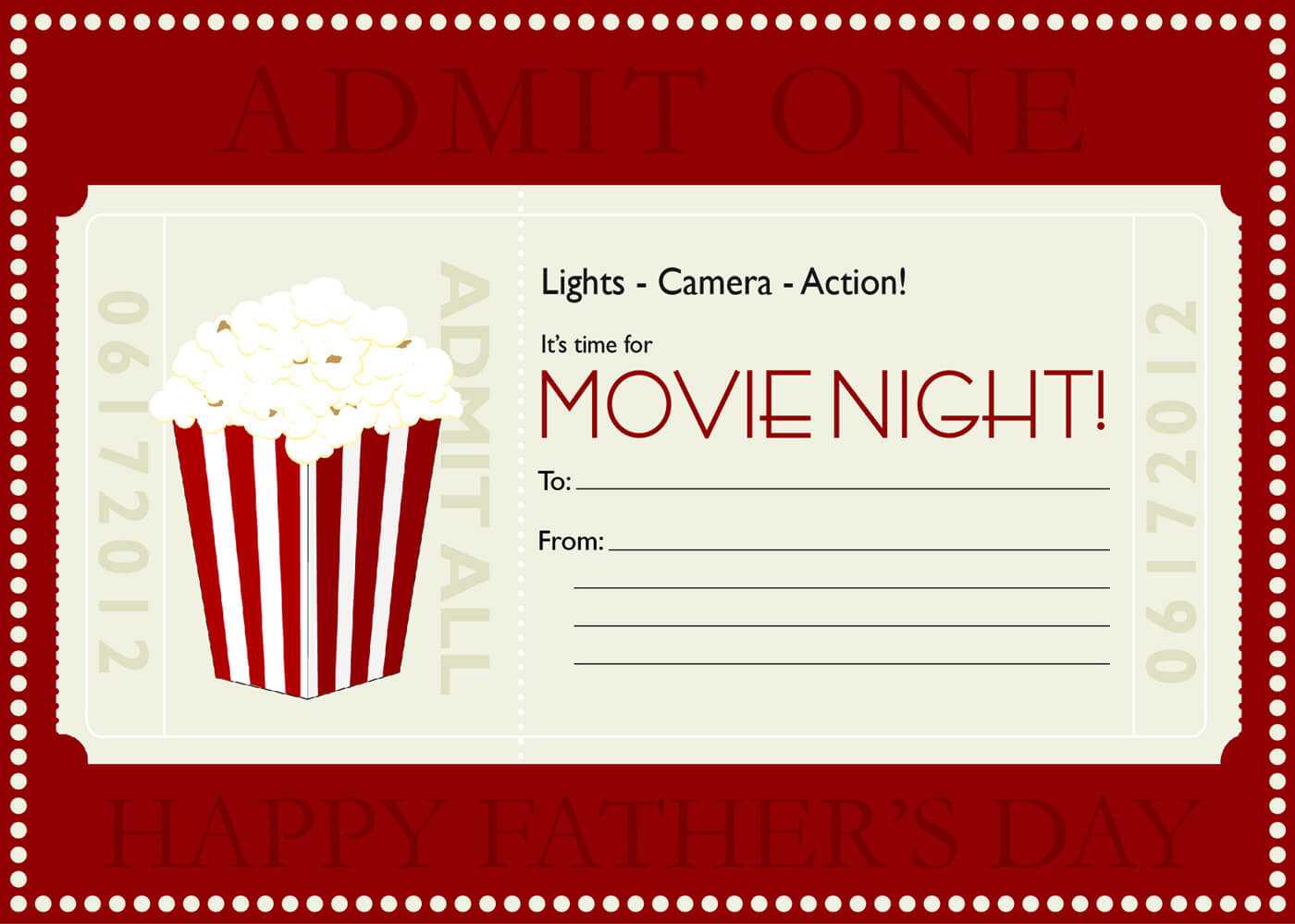 Movie Gift Certificate Templates | Gift Certificate Templates With Movie Gift Certificate Template