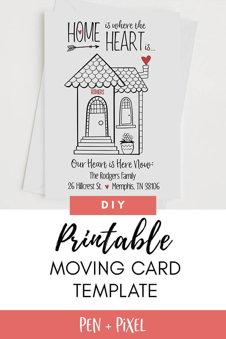 Moving Announcement, New Home, Moving, Change Of Address Inside Moving Home Cards Template