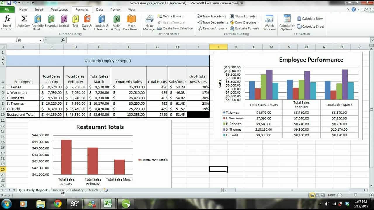 Ms Excel 2010 Tutorial: Employee Sales Performance Report, Analysis &  Evaluation – Part 1 For Sale Report Template Excel
