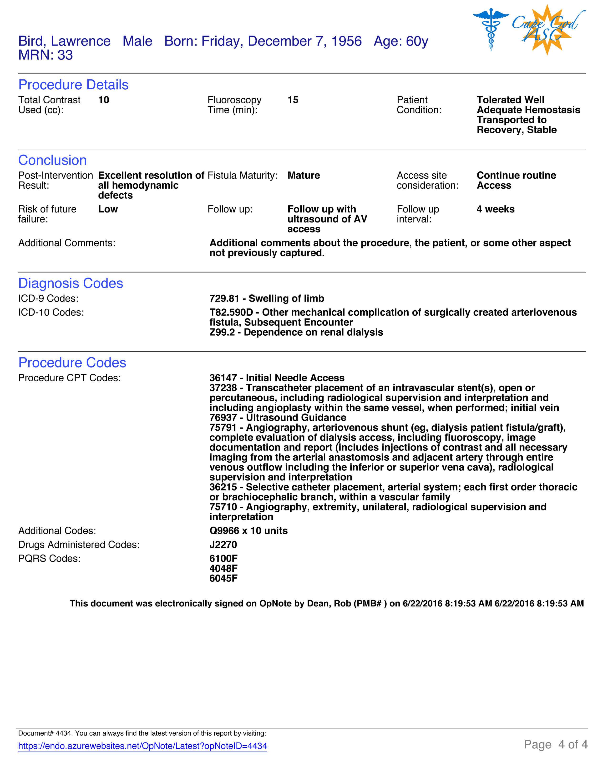 Mtuitive: Surgery Inside Operative Report Template