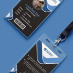 Multipurpose Dark Office Id Card Free Psd Template | Psd For Id Card Design Template Psd Free Download