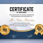 Multipurpose Professional Certificate Template Design For Print Within Professional Award Certificate Template