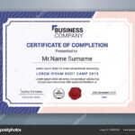 Multipurpose Professional Certificate Template Design Print In Boot Camp Certificate Template